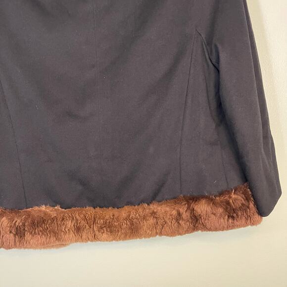 Vintage Int'l Ladies Garment Workers Union Black Fur Lined Open Jacket Size M/L - Picture 8 of 10